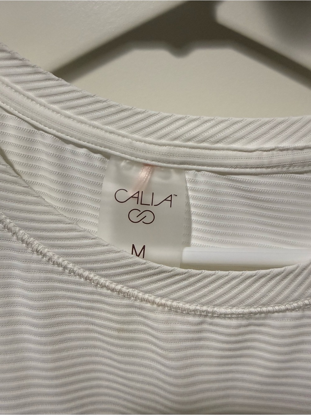 Calia Renew Sleeveless Ribbed Tank Top - White - Picture 2 of 3